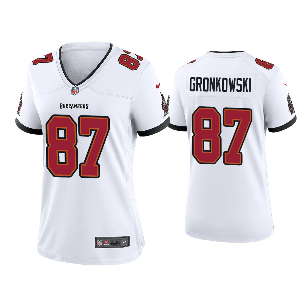 Women's Tampa Bay Buccaneers #87 Rob Gronkowski White NFL Vapor Untouchable Limited Stitched Jersey(Run Small)